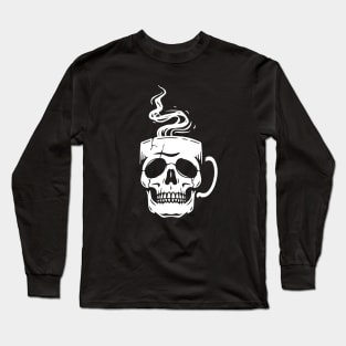 coffee skull Long Sleeve T-Shirt